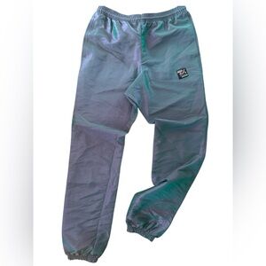 Vintage Retro 90’s Surf StyleWindbreaker Joggers - Teal/Purple Iridescent